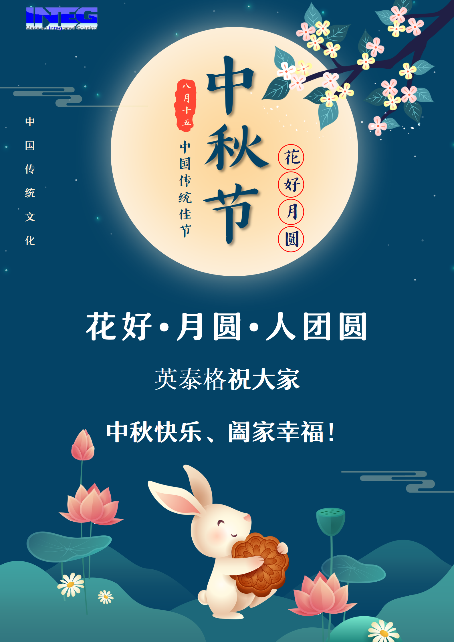 英泰格祝大家中秋節(jié)快樂！